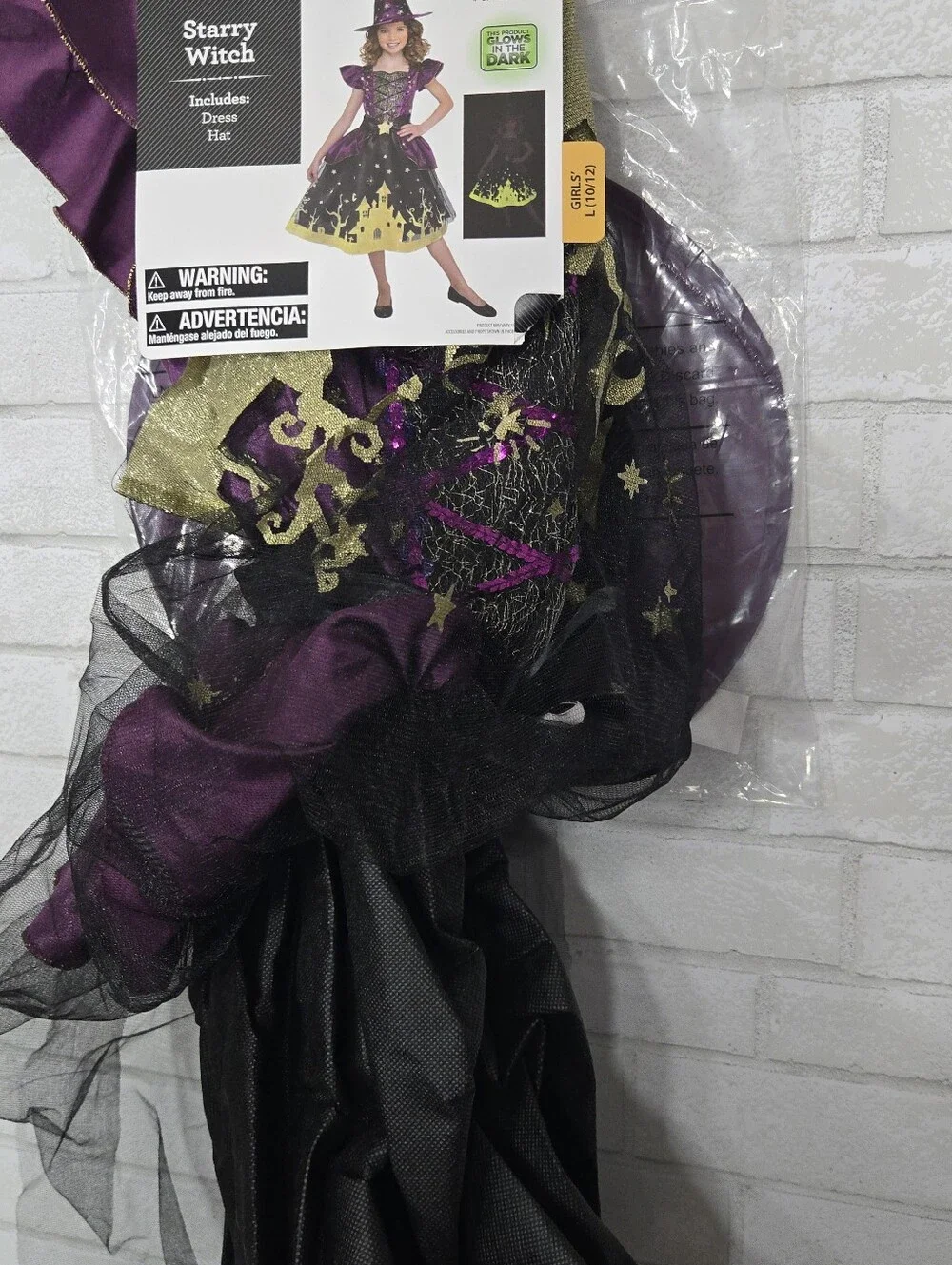 NWT Way to Celebrate Starry Witch costume size L 10/12